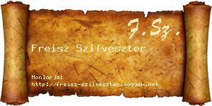Freisz Szilveszter névjegykártya