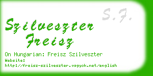 szilveszter freisz business card